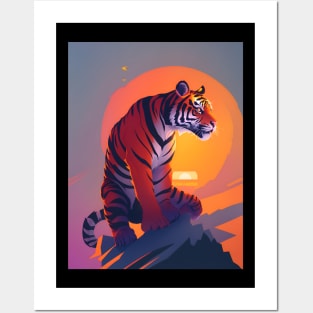 Wildlife Tiger Face Art Posters and Art